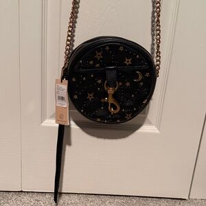 Rebecca Minkoff Edie Circle studded leather Celestial Crossbody